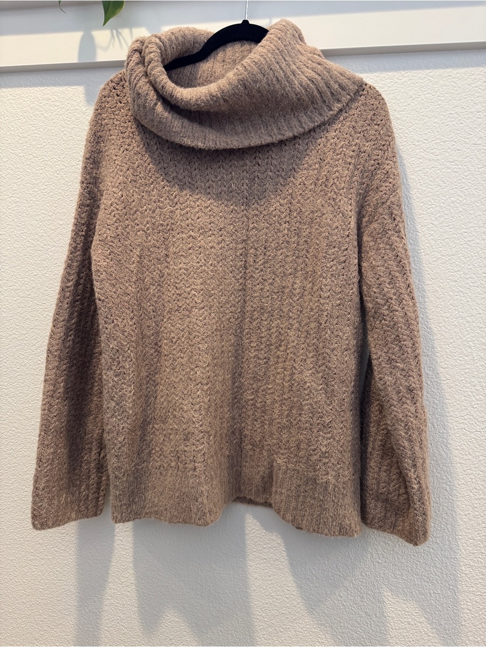 Maeve chunky knit cowl neck long sleeve sweater